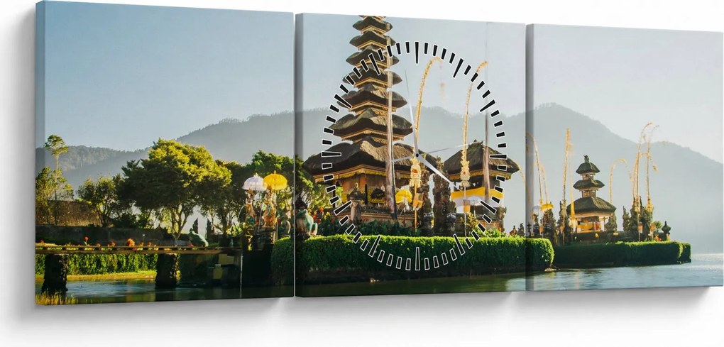 Tabloul Mount Batur (cu ceas) (90x30 cm)