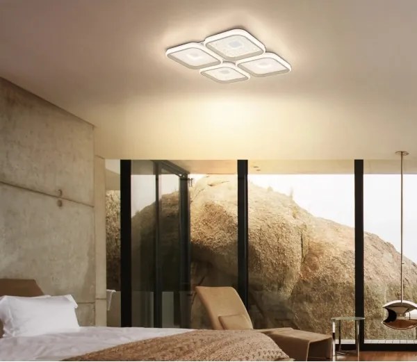 Globo 48097-60 - Plafonieră LED dimabilă MOSAIKO LED/55W/230V 54x54 cm+telecomandă