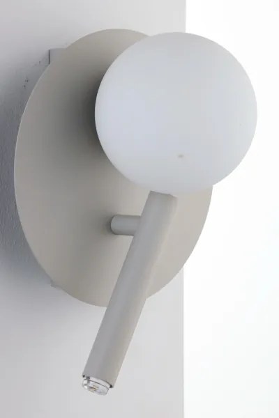 Lampă de perete cu spot HOTEL MOOD 1xG9/12W/230V + 1xG9/3W gri