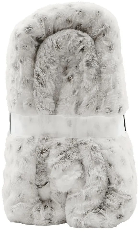 Pătură grej din blană artificială 220x240 cm Alaska – douceur d'intérieur