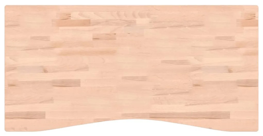 356040 vidaXL Blat de birou, 110x(50-55)x2,5 cm, lemn masiv de fag