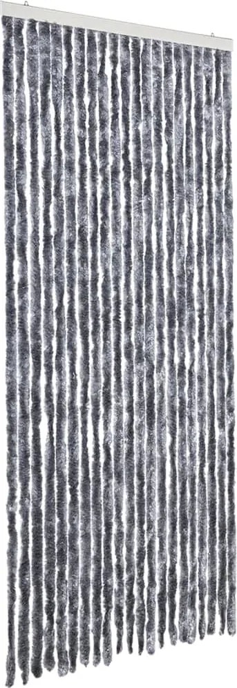 vidaXL Perdea pentru insecte, argintiu, 90x200 cm, chenille