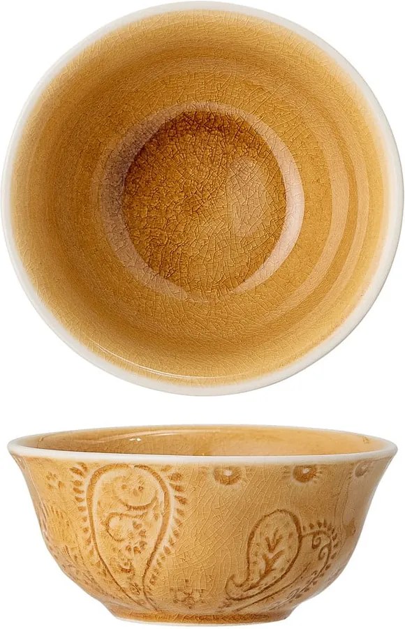 Bol din gresie ceramică Bloomingville Rani, ø 13 cm, galben