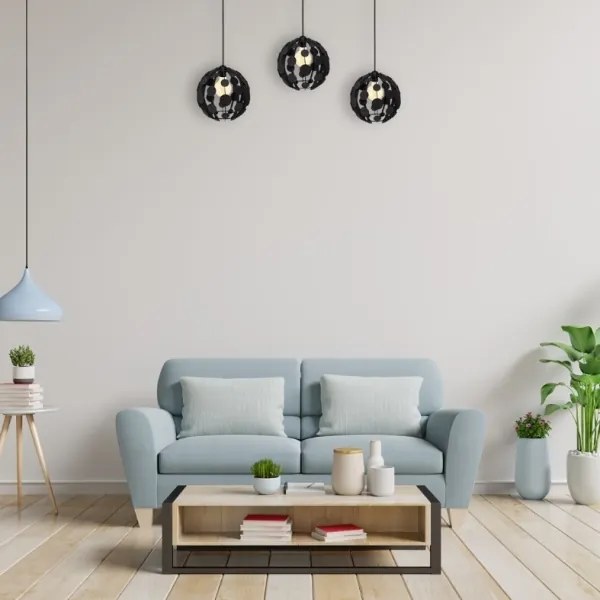 Lustră pe cablu GAIA 3xE27/60W/230V negru/maro