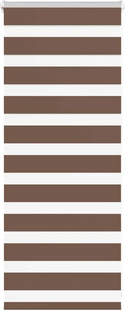 vidaXL Jaluzea tip zebra maro lățime țesătură 60,9 cm poliester