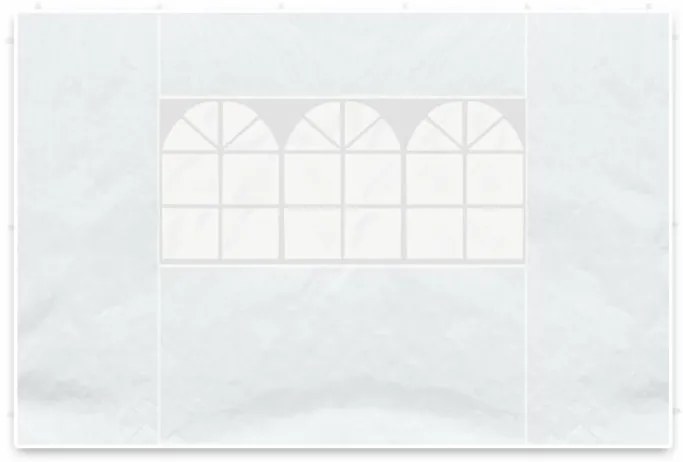 Set de 2 pereți laterali pentru cort de grădină - alb