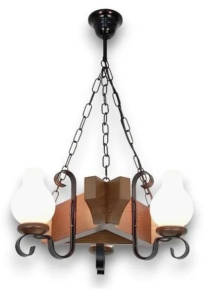 Lustră pe lanț Brilagi QUEEN 3xE14/40W/230V fag/nuc