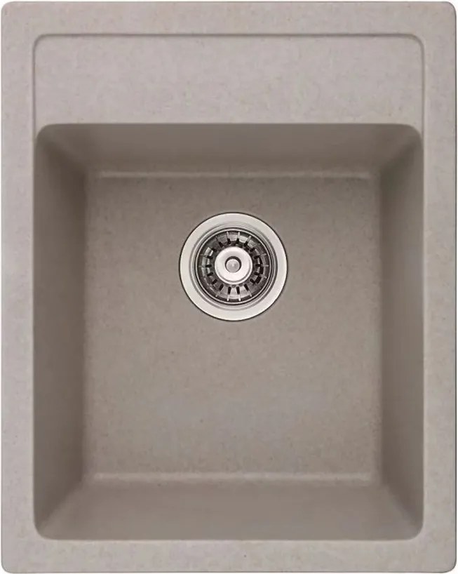Chiuveta compozit Inter Ceramic finisaj granit gri nisip 40x50 cm