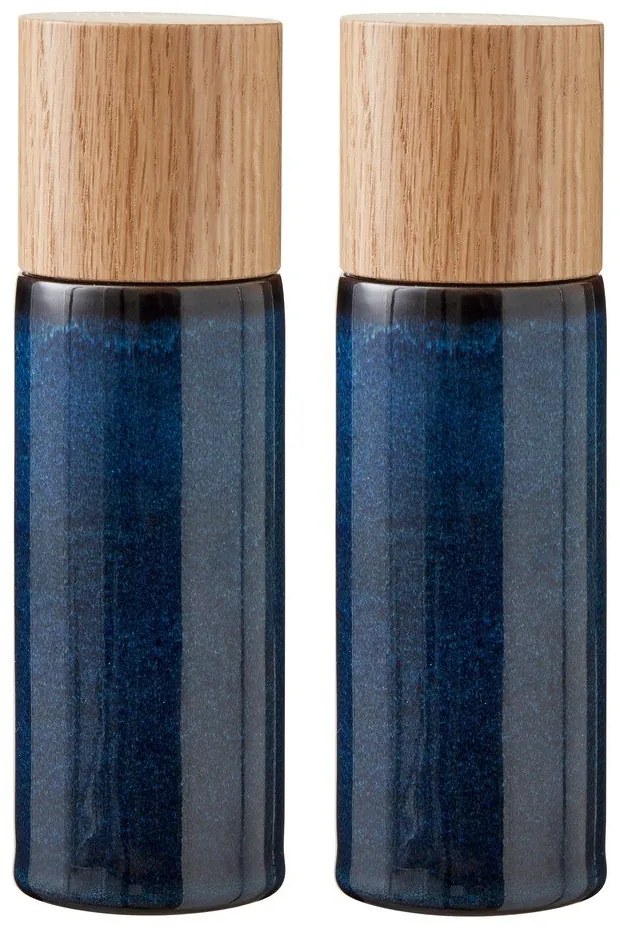 Set de râșnițe de sare și piper albastru închis 2 buc. din ceramică Gastro Blue – Bitz
