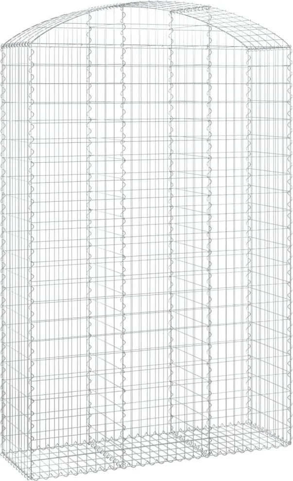 vidaXL Coș gabion arcuit, 150x50x220/240 cm, fier galvanizat