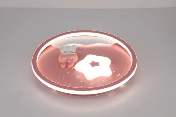 Brilagi - Lampă de plafon LED pentru copii BUNNY, 83W, 230V, 3000–6000K, reglabilă, cu telecomandă