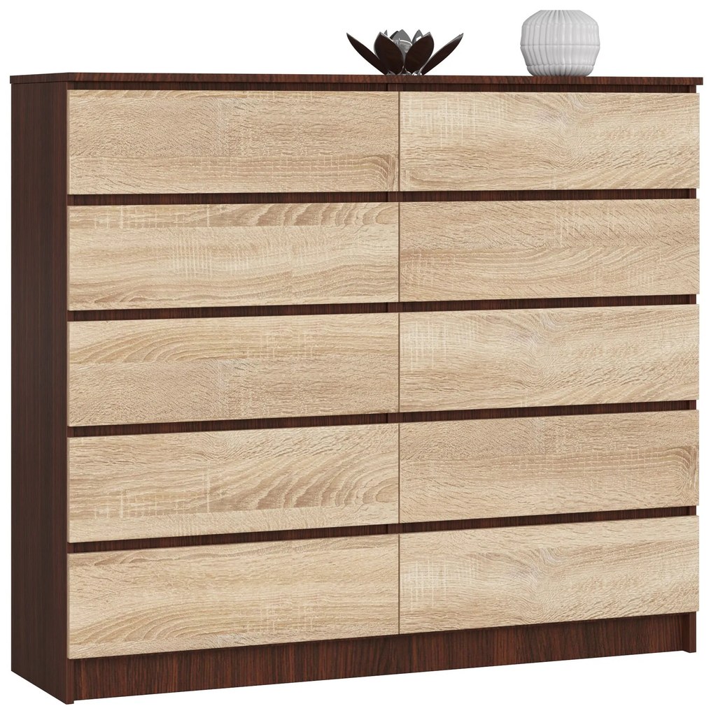 Comodă Keanu V (wenge + Stejar sonoma). 1069389