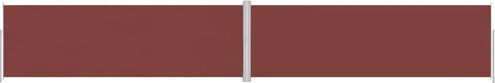 vidaXL Copertină laterală retractabilă, maro, 200x1200 cm