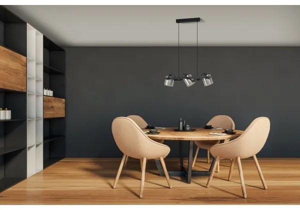 Lustră pe cablu Eglo 780478 CALERINO 3xE27/40W/230V negru