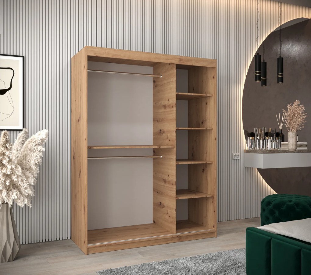Dulap de haine 150 cm Verika 1 150 (stejar artisan). 1063700