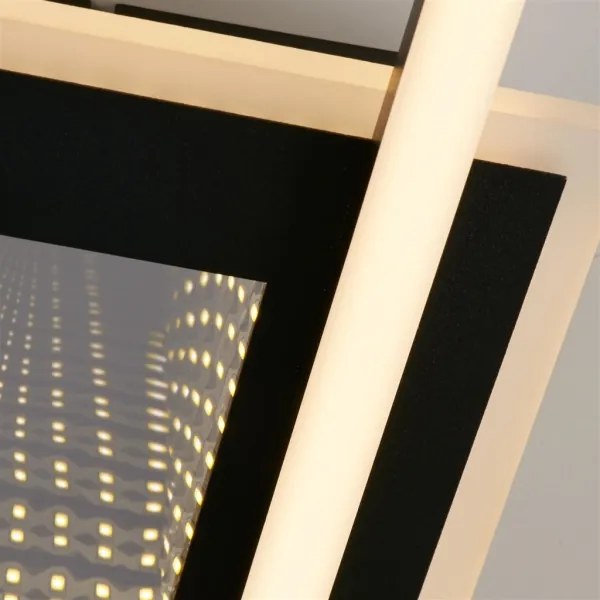 Searchlight 44250BK - Plafonieră LED reglabilă QUADRATE LED/24W/230V 36x36 cm