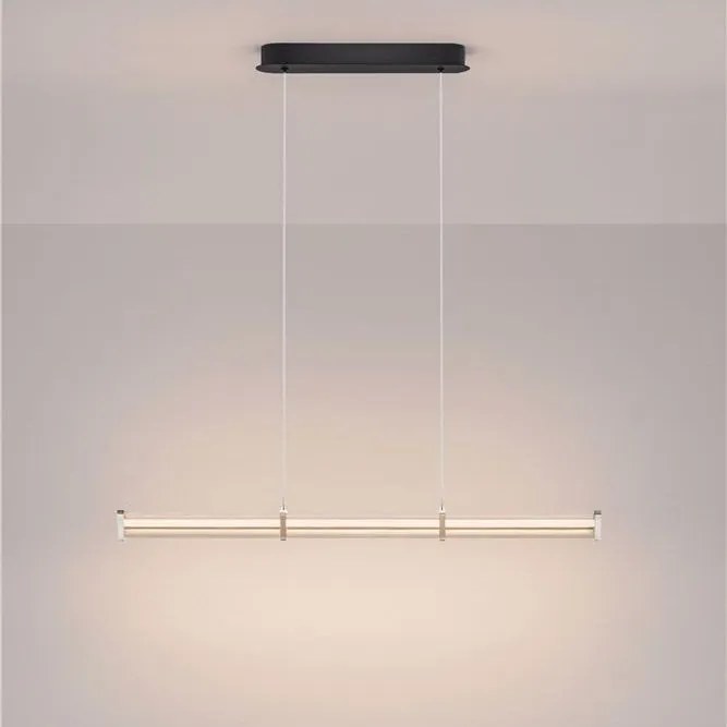 Lustra LED 2700K suspendata design liniar PHEME nickel satinat