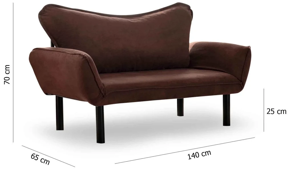 Canapea extensibila cu 2 Locuri Lisbon, 150 x 80 x 65 cm