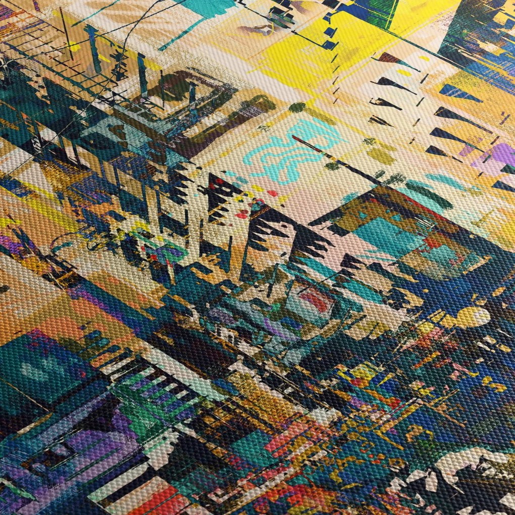 Tablou abstacțiunii pictate (90x60 cm)