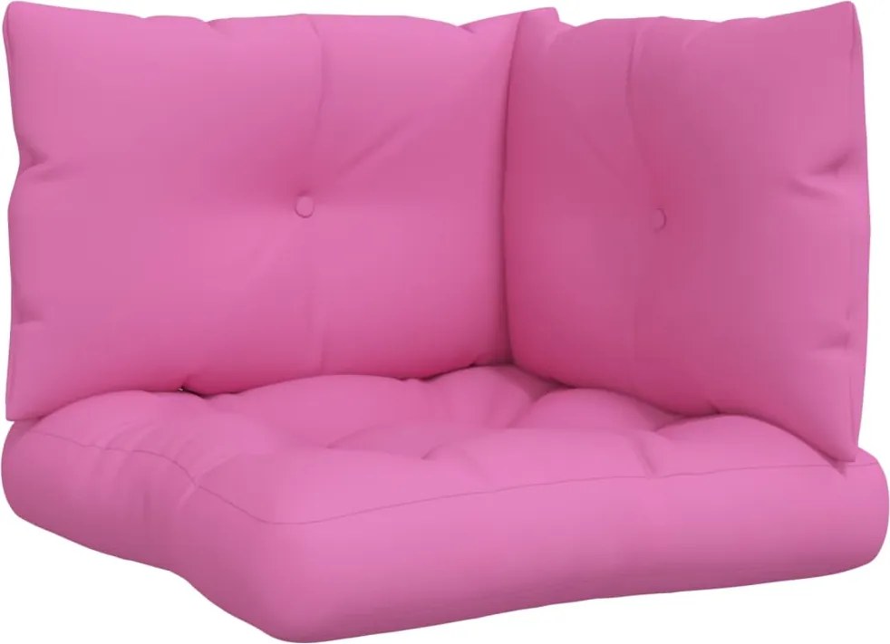 vidaXL Perne pentru paleți, 3 buc., roz, țesătură oxford