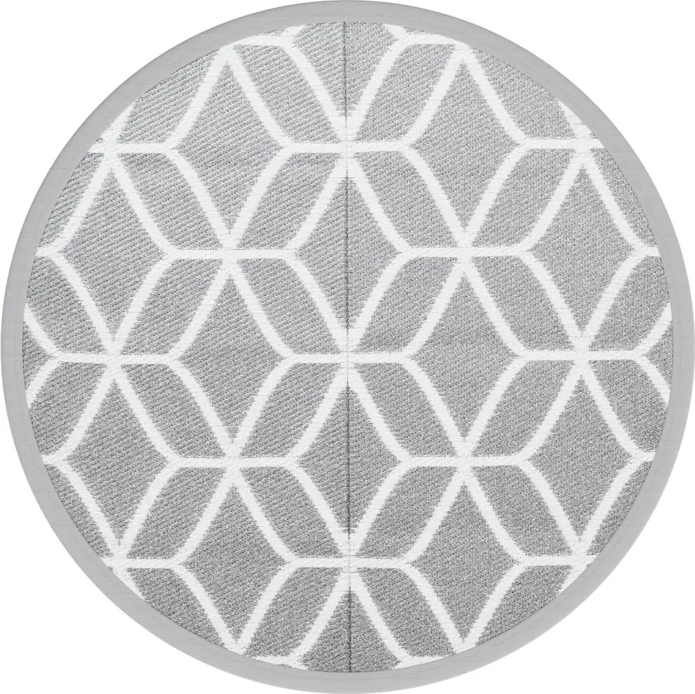 vidaXL Covor de exterior, ARAKIL gri, Ø160 cm, PP