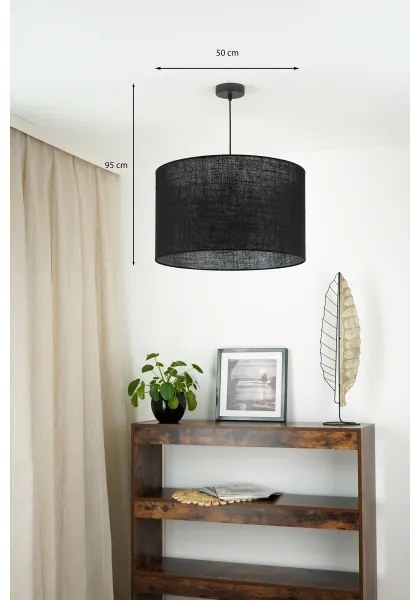 Brilagi - Lustr TUBES ROLLER 1xE27/15W/230V, pr. 50 cm, negru