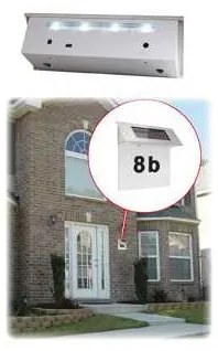 Număr LED solar de casă 600 mAh