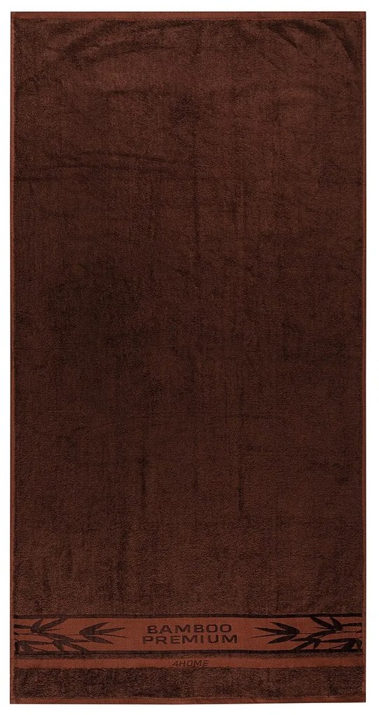 Prosop de corp 4Home Bamboo Premium maro închis, 70 x 140 cm