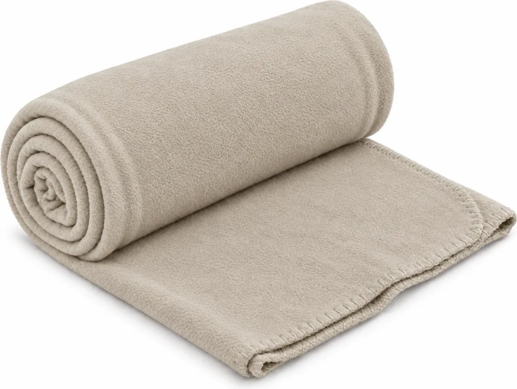 Patura fleece FLEORA, bej deschis Dimensiune: 200 x 220 cm