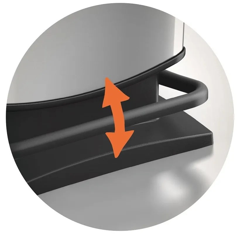 Coș de gunoi negru cu pedale din plastic reciclat 40 l Paso - Rotho