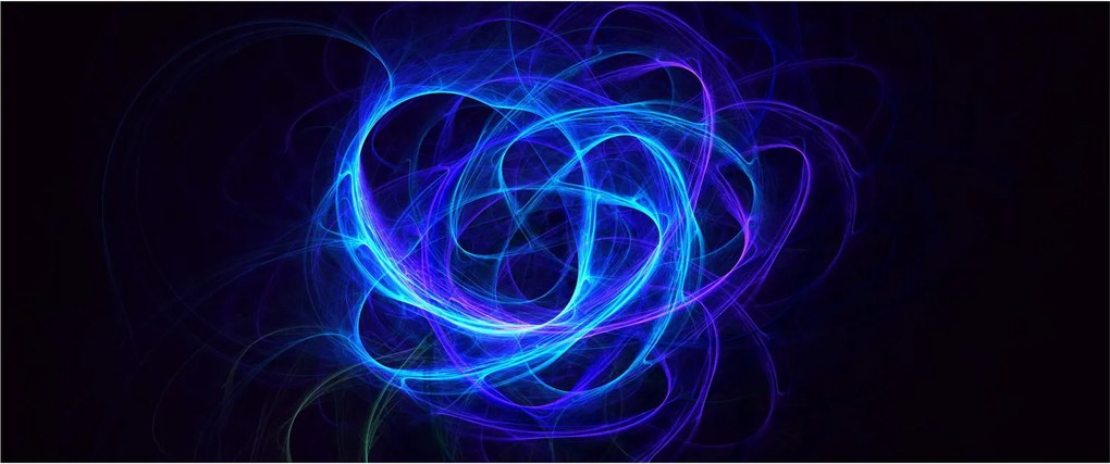 Tabloul cu ghem albastru abstract (120x50 cm)