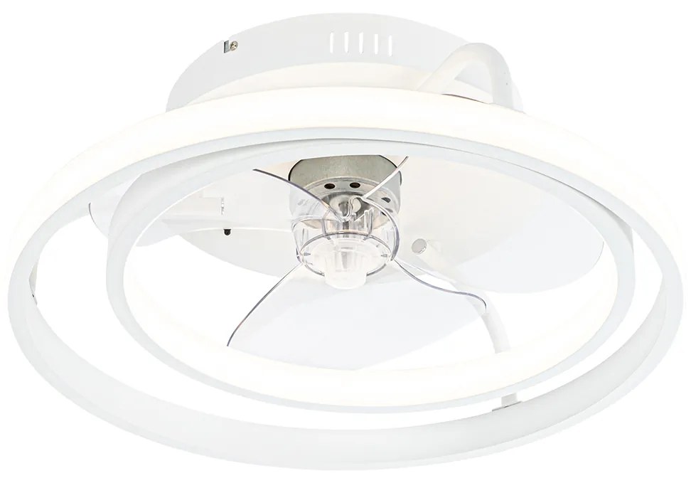 Ventilator de tavan alb 46,5 cm incl. LED cu telecomandă - Kees