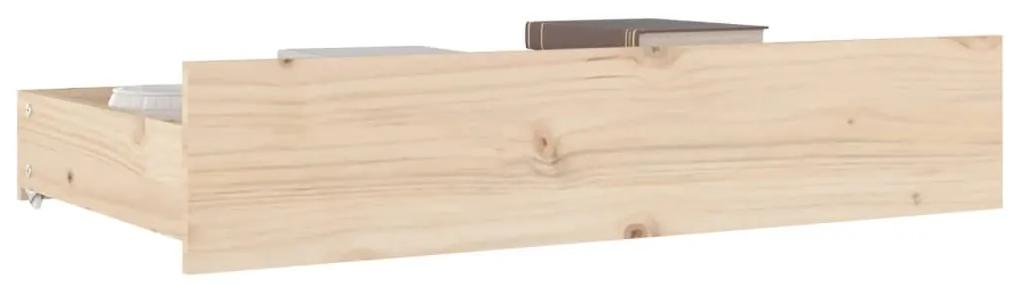 Sertare pentru pat, 4 buc., lemn masiv de pin Maro, 95 x 57 x 18 cm
