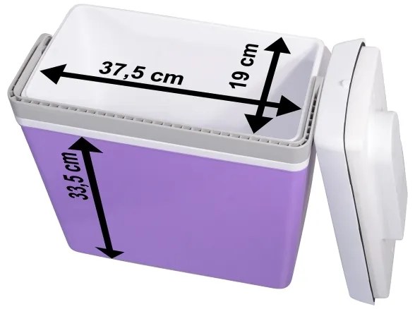 Ladă frigorifică auto portabilă 23 l 55W/12V/230V mov/albă