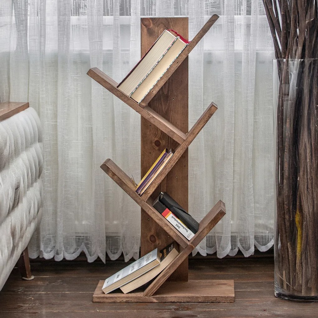 Bibliotecă Cemo din lemn de nuc