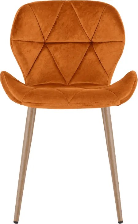 Scaun de sufragerie MANGO VELVET, teracota