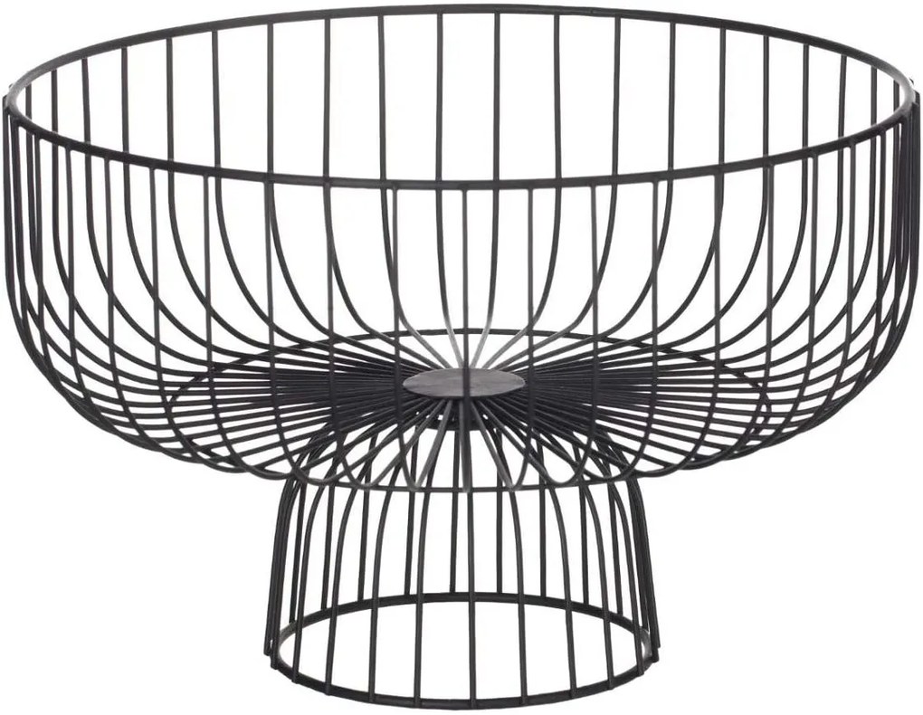 Coș fructe cu bază, metal, 28 cm
