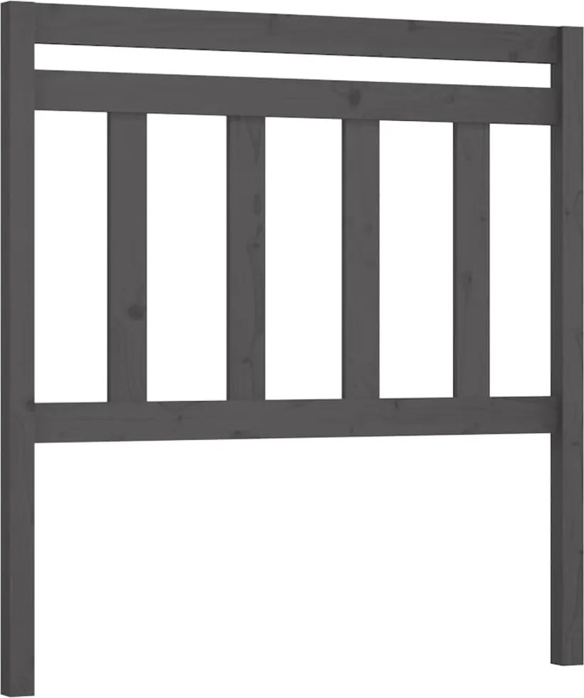 vidaXL Tăblie de pat, gri, 106x4x100 cm, lemn masiv de pin