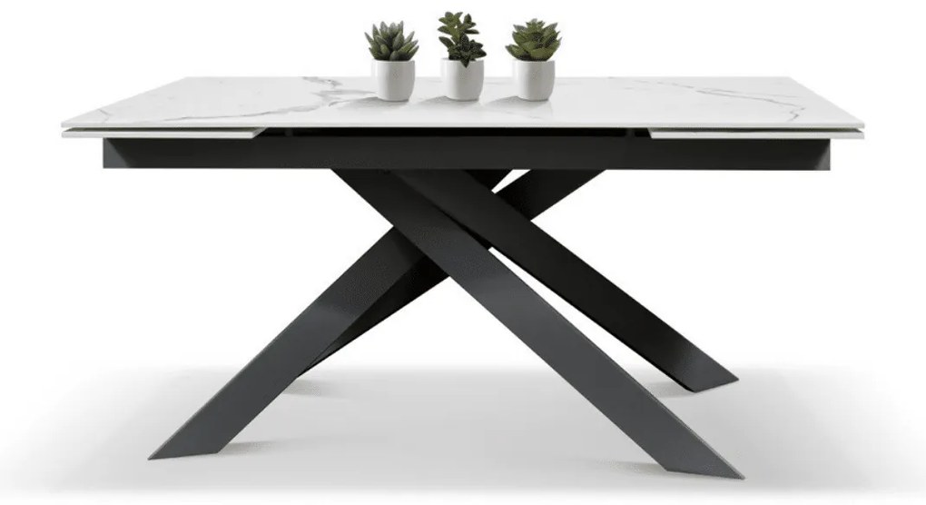 MASA BIANCO STATUARIO - STICLA CERAMICA CU  PICIOR METALIC - ALB