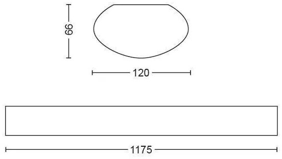 Corp de iluminat LED fluorescent tehnic Philips 31247/31/P0 AQUALINE LED/50W/230V IP65