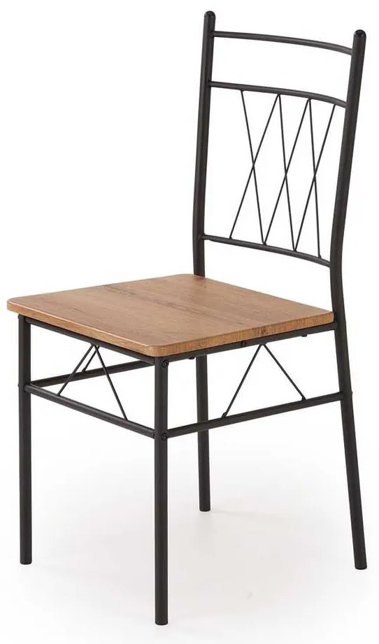 Set masă și scaune Faust 4+1, stejar / negru