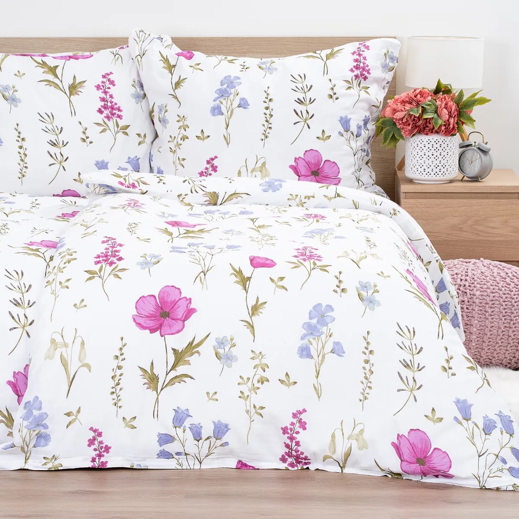 Lenjerie de pat din muselină 4Home WildflowerHarmony , 140 x 220 cm, 70 x 90 cm, 140 x 220 cm, 70 x 90 cm