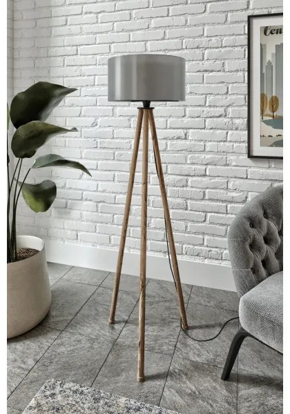 Lampă de podea AYD, 1x E27, 40W, 230V, maro/gri