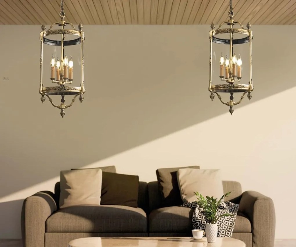 Lustra suspendata LUX realizata manual Emily 4L