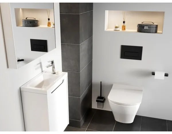 Ravak X01744 - Plăcuță de comandă UNI SLIM 24,7 x 16,5 cm, negru