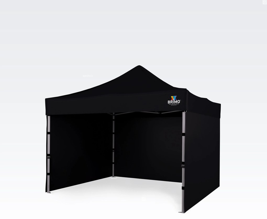 Cort de petrecere premium 3x3 m din aluminiu | Rezistență maximă - cu 3 pereți - Negru