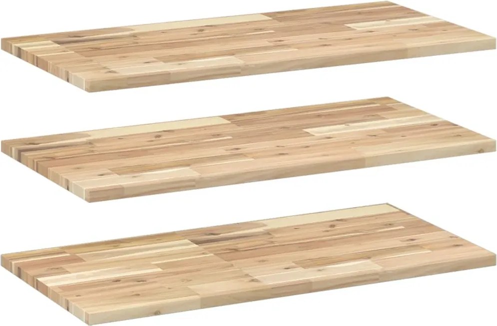 vidaXL Rafturi suspendate 3 buc. 100x40x2cm lemn masiv acacia netratat