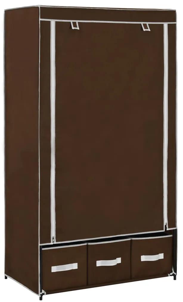vidaXL Șifonier, maro, 87 x 49 x 159 cm, material textil