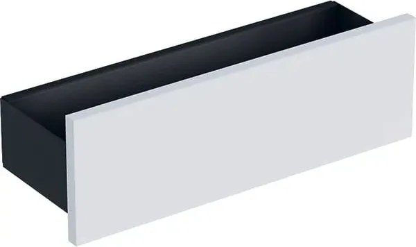 Etajera de perete lava/alb Geberit Smyle Square 45 cm cu 3 cuiere pentru prosoape