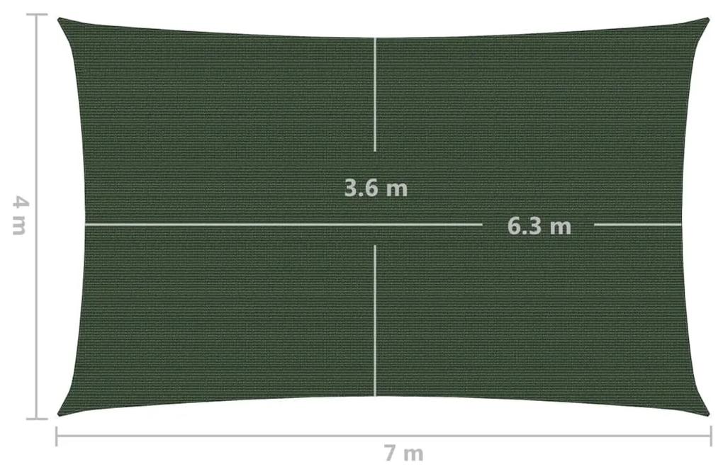 Panza parasolar, verde inchis, 4x7 m, HDPE, 160 g m   Morkegronn, 4 x 7 m
